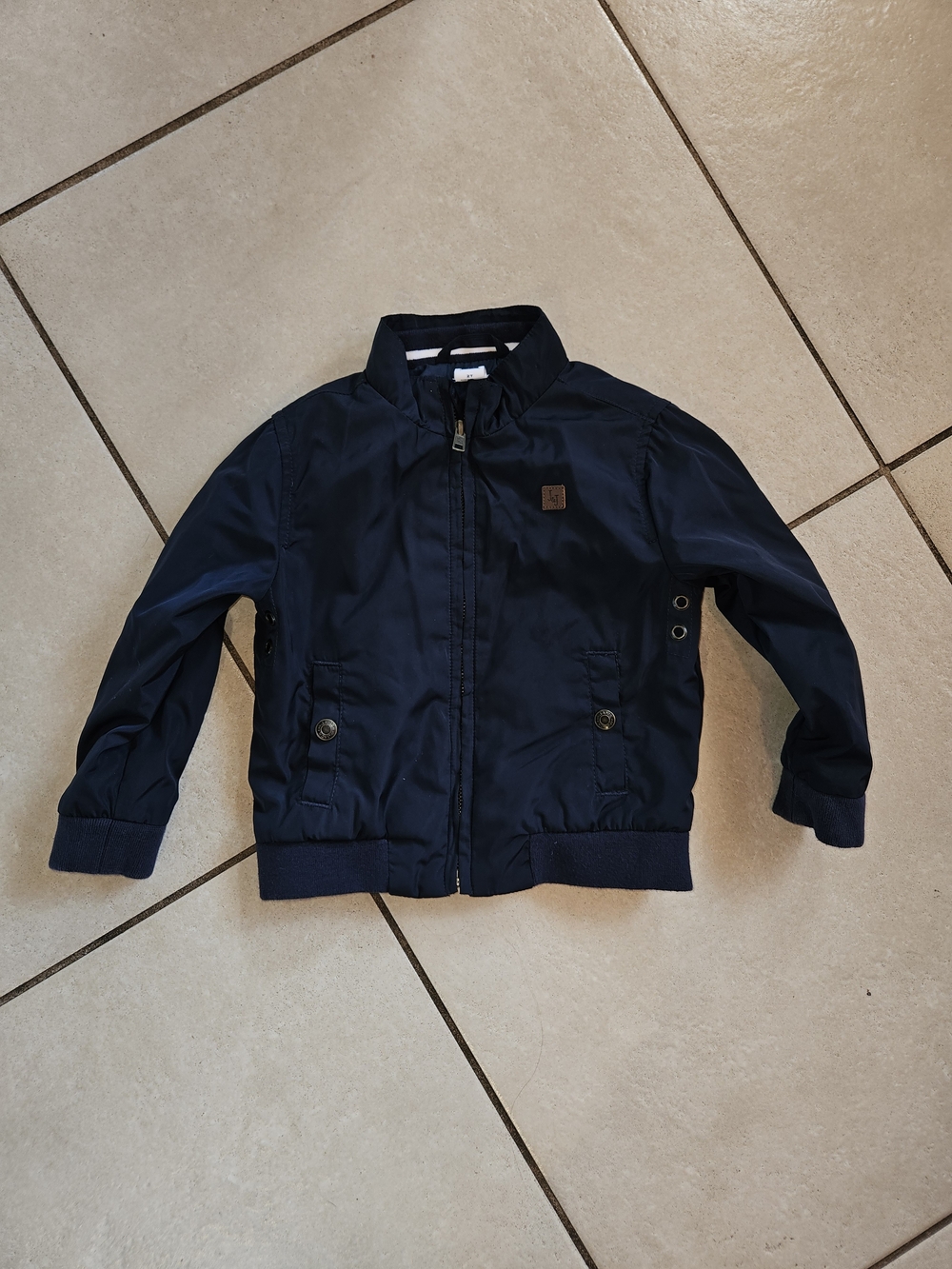 Janie and Jack Dark Navy Puffer Bomber Jacket